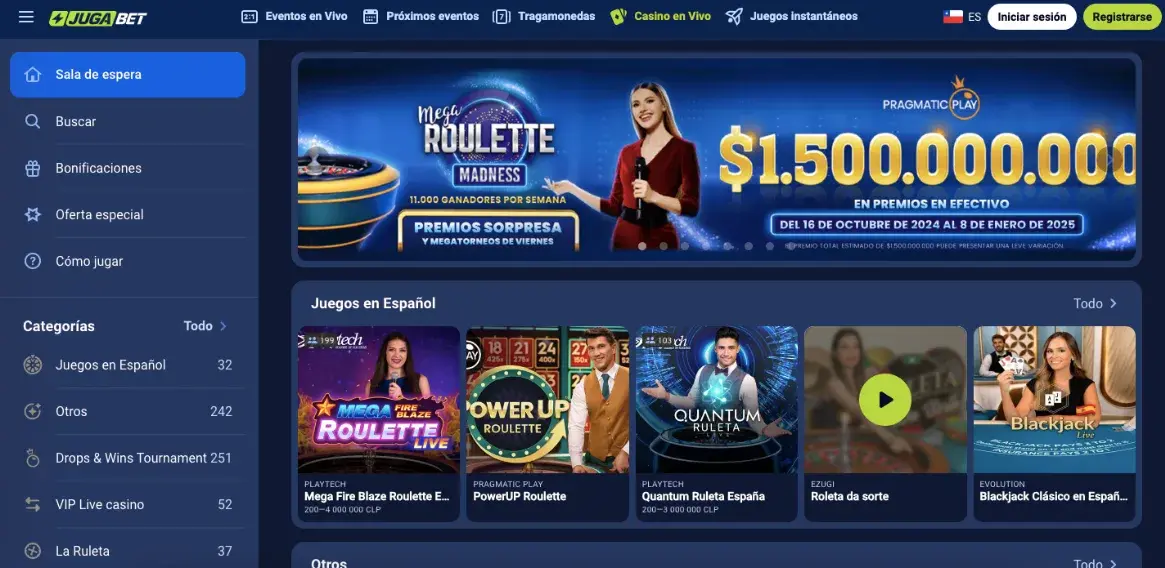 JugaBet Casino – Catálogo de juegos, bonificaciones y diversión online image 3